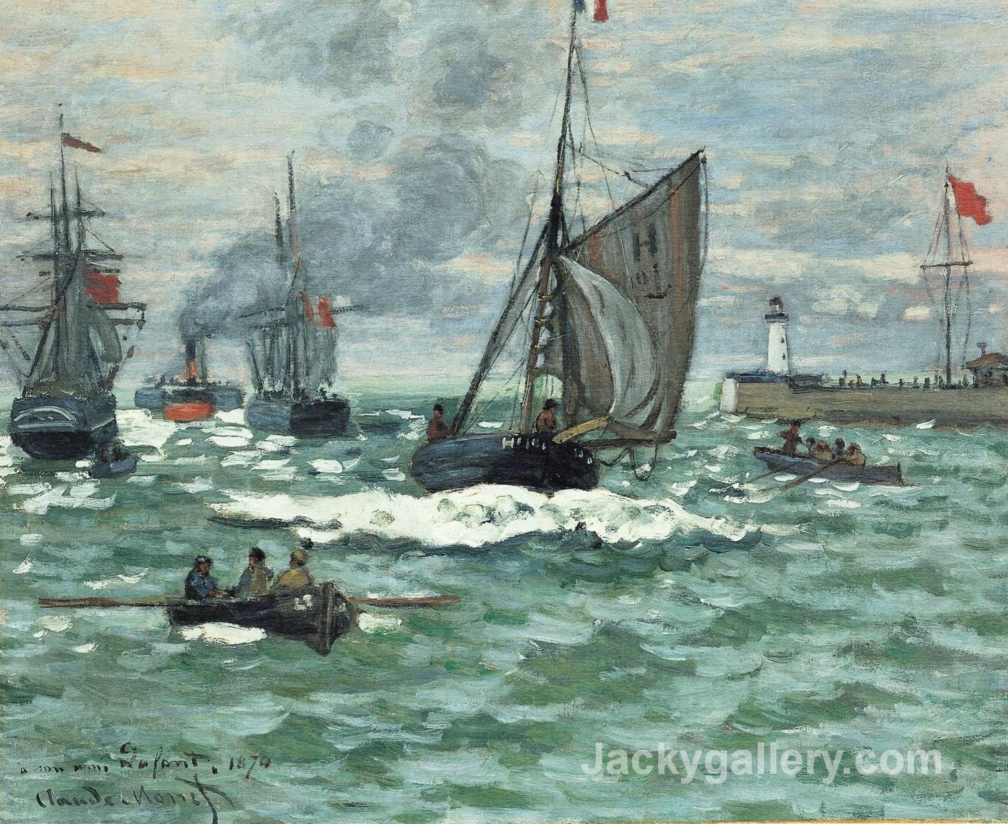 Entrance to the Port of Honfleur by Claude Monet paintings reproduction